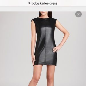 SOLD! BCBG Karlee Faux Leather Dress