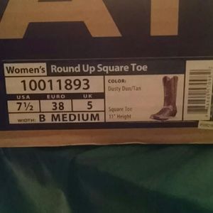 Ariat round up square toe boots