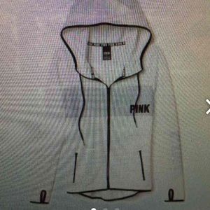 NIP PINK by VS white reflective full zip L