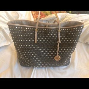 Michael Kors gold studded Jet Set tote