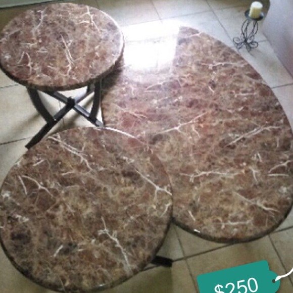 Marble print tables 3