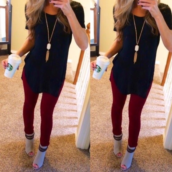 ❤️SUPER SALE❤️Burgundy Fleece Lined Leggings