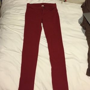 Red jeggings
