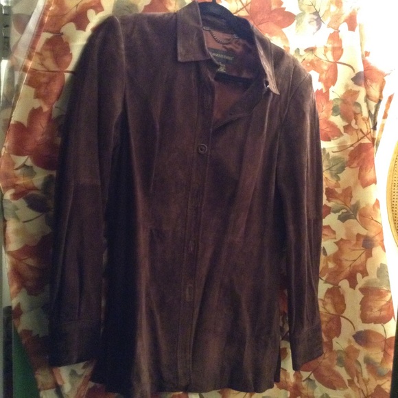 SPORTY BROWN SUEDE JACKET