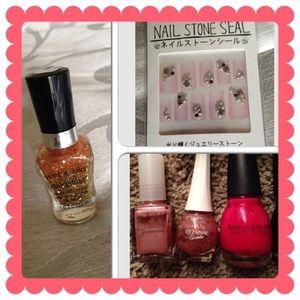 **LAST DAY**Nail polishes and nail stone stickers