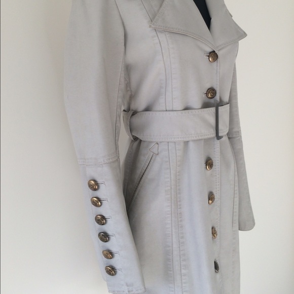 Le Chateau faux leather trench coat XS|TP - Picture 3 of 4