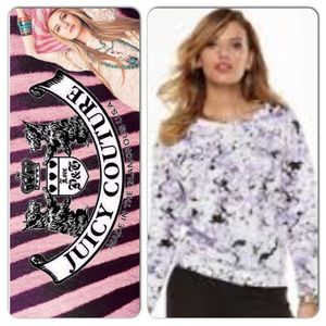 Juicy Couture Sweat Marble Purple Top M