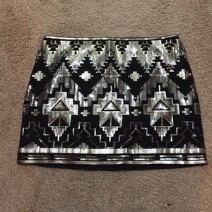 Sequined mini skirt