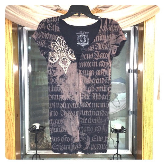Women's distressed affliction t-shirt