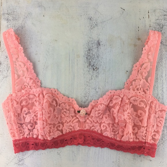 Free People Other - [Free People] Lace Balconette Soft Bra Pink Nectar