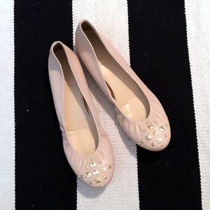 J. Crew Nude + Stud Flats