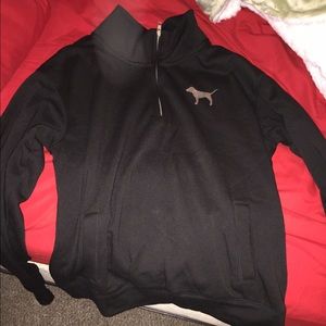 Victoria's Secret PINK small black quarter zip!