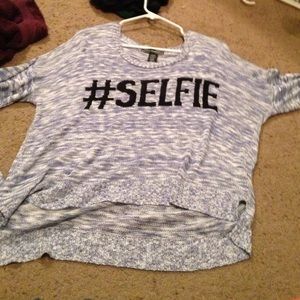 A "Selfie" sweater
