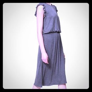 LOFT Flutter Sleeve Midi Dress, Sz L, Brand New!