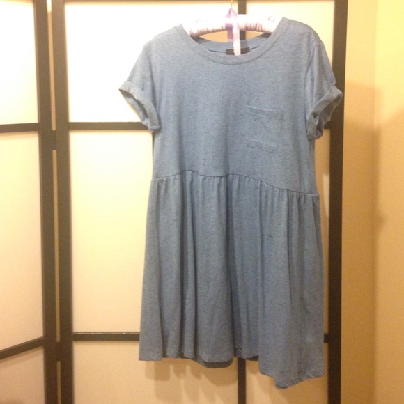 Blue cotton baby doll dress