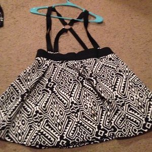 An Overall / Suspender skater skirt
