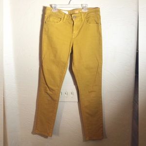 Anthropologie Pilcro mustard yellow skinny jeans