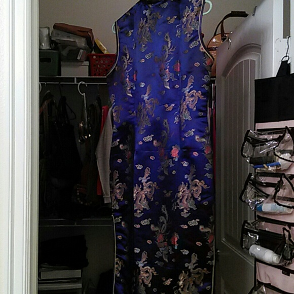 Chinese qipao printed dress