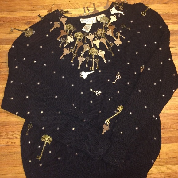 vintage key sweater