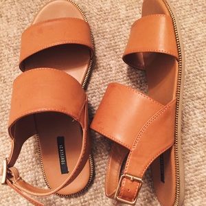 Brown Buckled Sandals