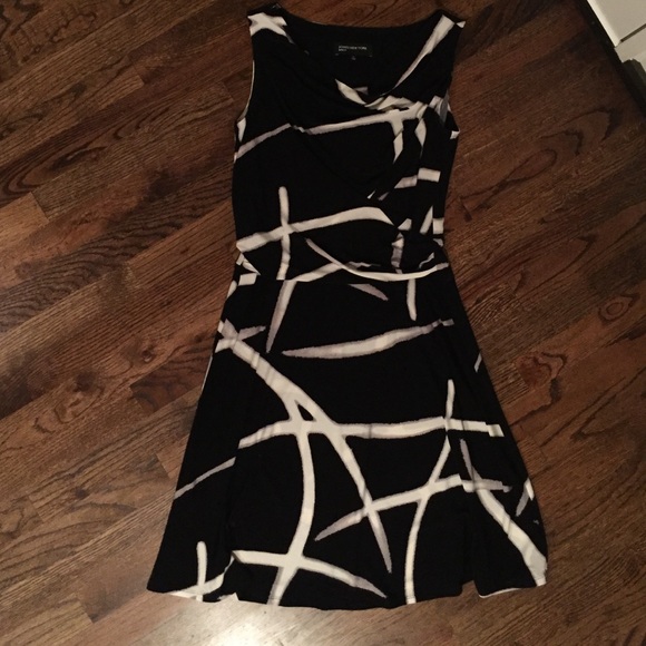 Black and white fit and flare