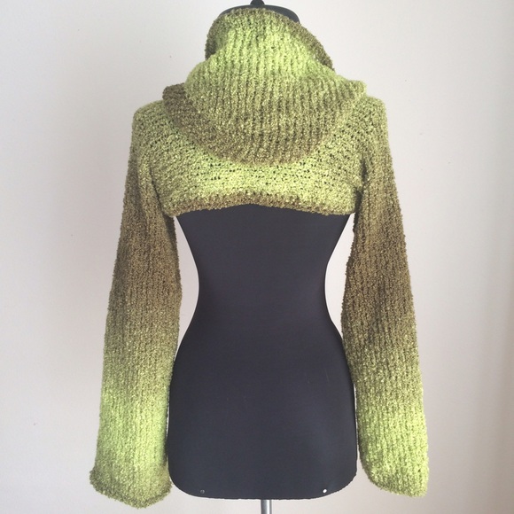 •HP!• Woodland Pixie Elf Shrug Hoodie Crop Knit - Picture 2 of 5