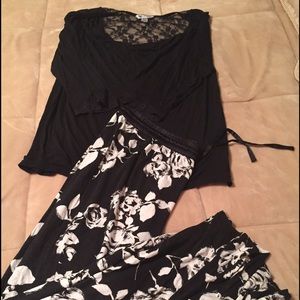 JLO Black & White Pajamas - XL