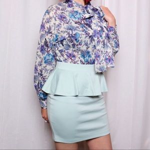 Forever 21 Skirts - Mint Peplum Skirt NWT Forever 21 Skirts - Mint Peplum Skirt NWT