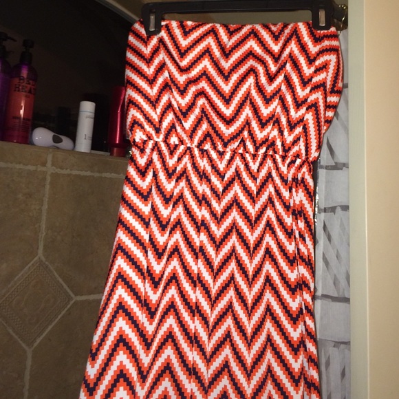 Chevron maxi dress