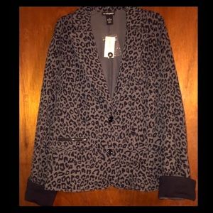 Cheetah print blazer.