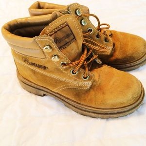 Leather suede mountain hiking boots