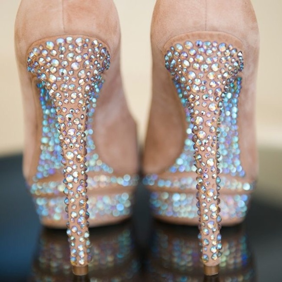 💔SOLD 💔 ✨ Brian Atwood Crystal Rhinestone Heels - Picture 1 of 4