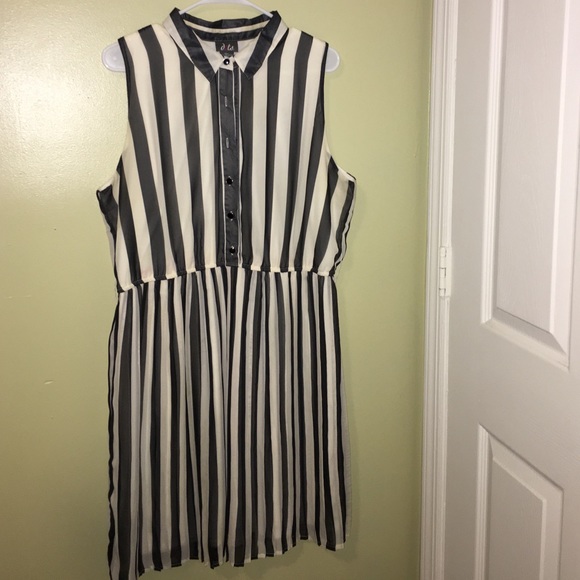 Black and White striped dress