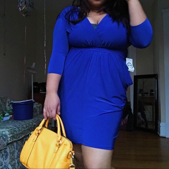NWT gorgeous curvy cobalt/Royal blue wrap dress