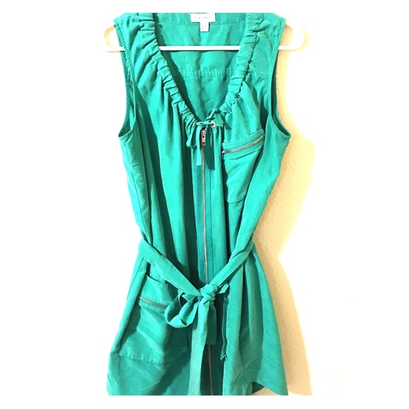 Calvin Klein Dresses & Skirts - Calvin Klein Green Zip Up Dress