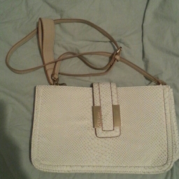 Calvin Klein purse white and gold