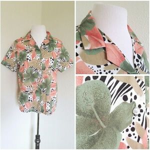 ☆ FINAL SALE ☆ *vintage* tropical plus size top ☆ FINAL SALE ☆ *vintage* tropical plus size top