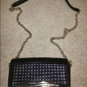 DVF Black Quilted Leather Handbag