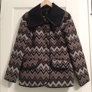 Chevron Striped winter coat