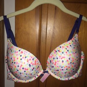 36D Polka Dot PINK! Push-up Bra