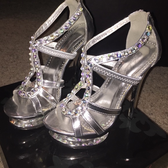 Silver High Heels