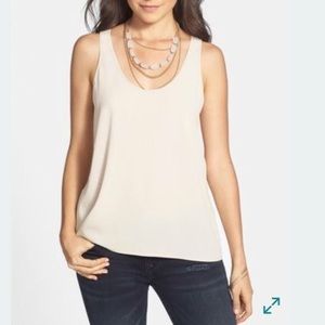 Frenchi/Nordstrom, White Silky Racerback Tank