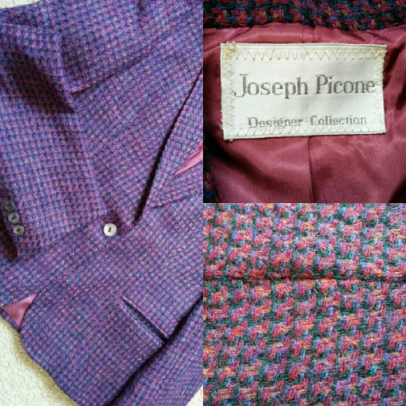 Vintage Joseph Picone Lush Purple Tweed Jacket - Picture 3 of 3