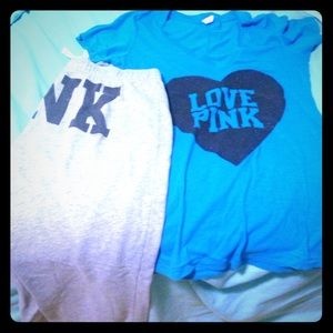 VS pink pant and shirt set