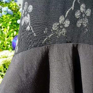 lable missing Skirts - Vintage black floral skirt lable missing Skirts - Vintage black floral skirt