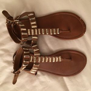 Brown gladiator sandals