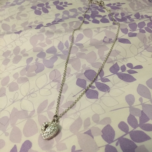 Crystal earrings+Heart lock necklace