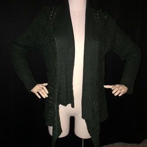 Hunter green cardigan
