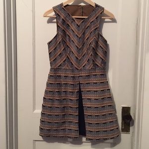 Printed Brocade dress with Cut Out