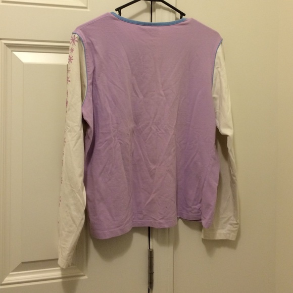 Swell By Cynthia Rowley Star Stitch Look Top L - Picture 2 of 3